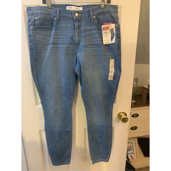 LEVI STRAUSS JEANS SIGNATURE SIMPLY STRETCH MID RISE SKINNY SZ 18/ 34W 30L NWT - Picture 2 of 11